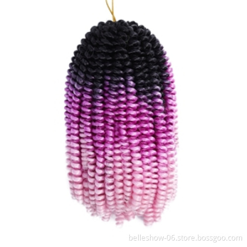 Hot sell 8'  spring twist  wholesale Synthetic spring twist blue spring twist hair